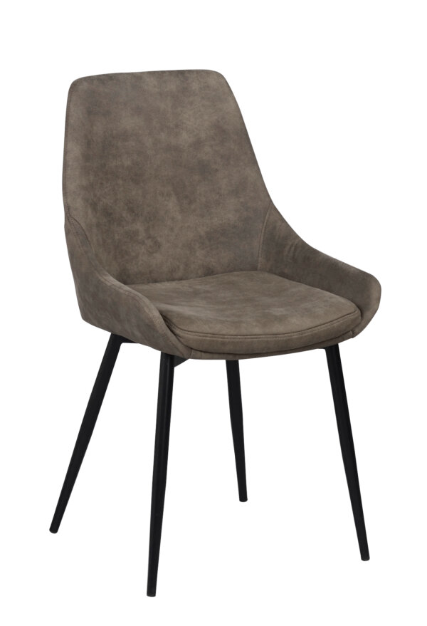 Sierra stol mullvad/svarta metall ben